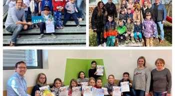 Collage mit Kinder und Erziehern